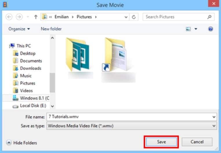 save the video file to a new format