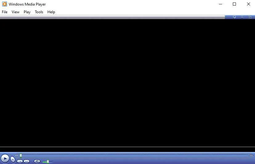 black screen on windows media player