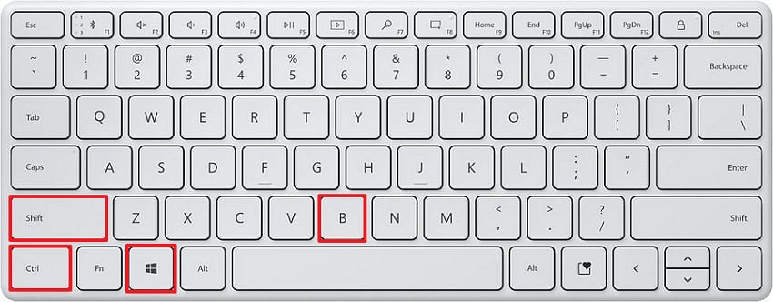 use keyboard reset graphic drivers