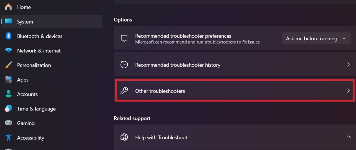 other troubleshooters