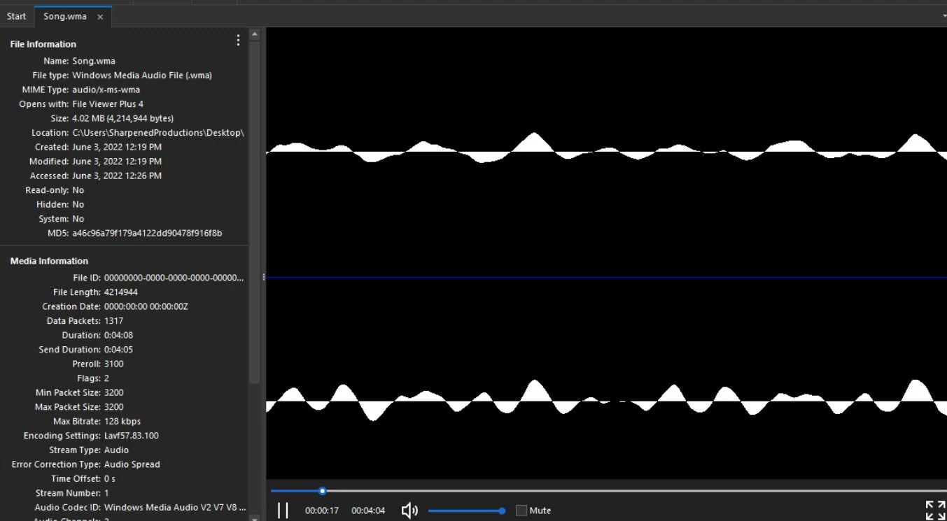 wma audio structure