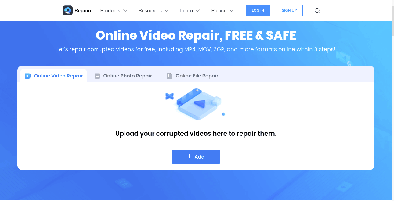 wondershare repairit online video repair