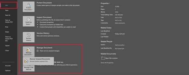 manage document