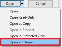 open and repair