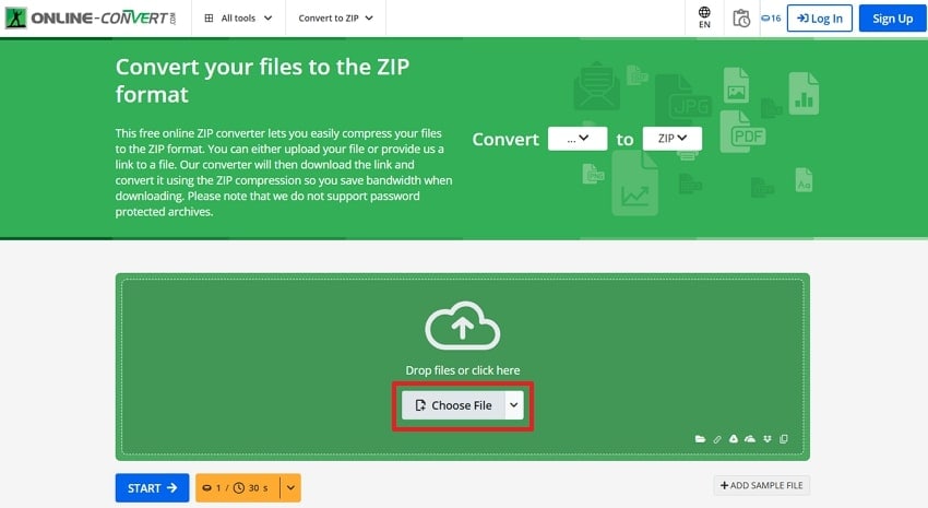 choose files to upload