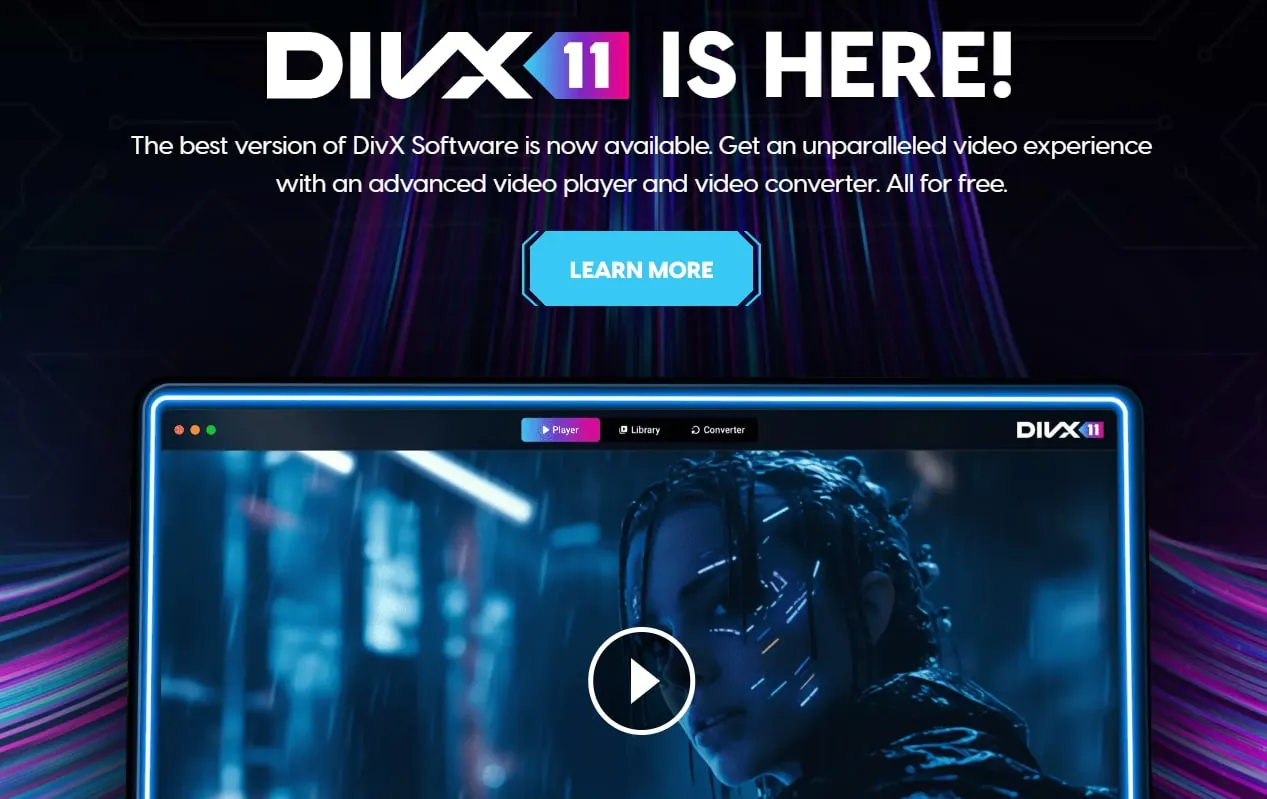 divx player xvid video codec player