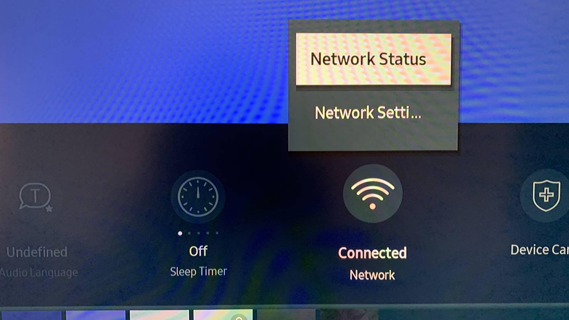 check the network status 