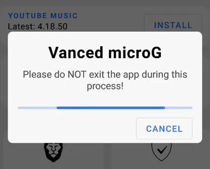 installa l'app microg vanced