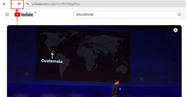 refresh your youtube page