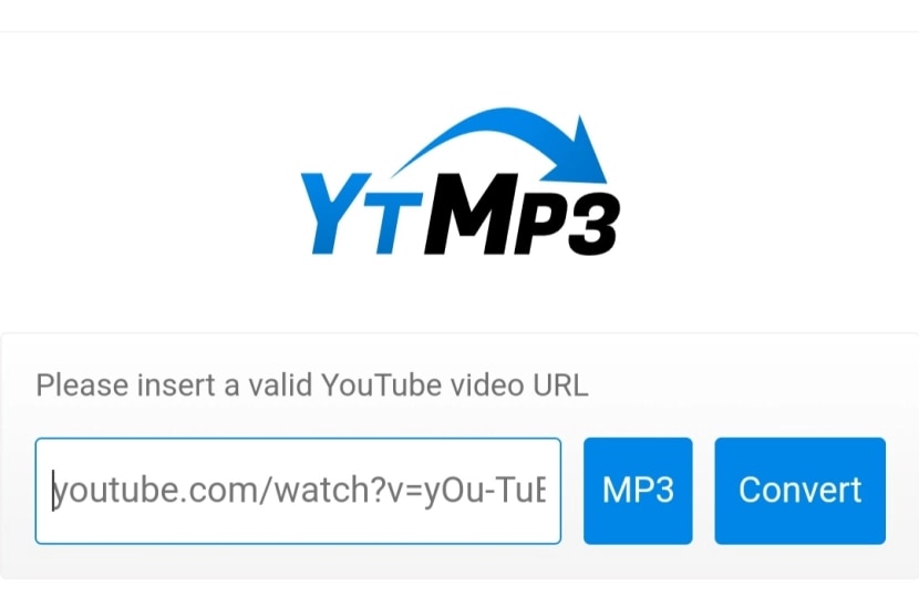 ytmp3 user interface