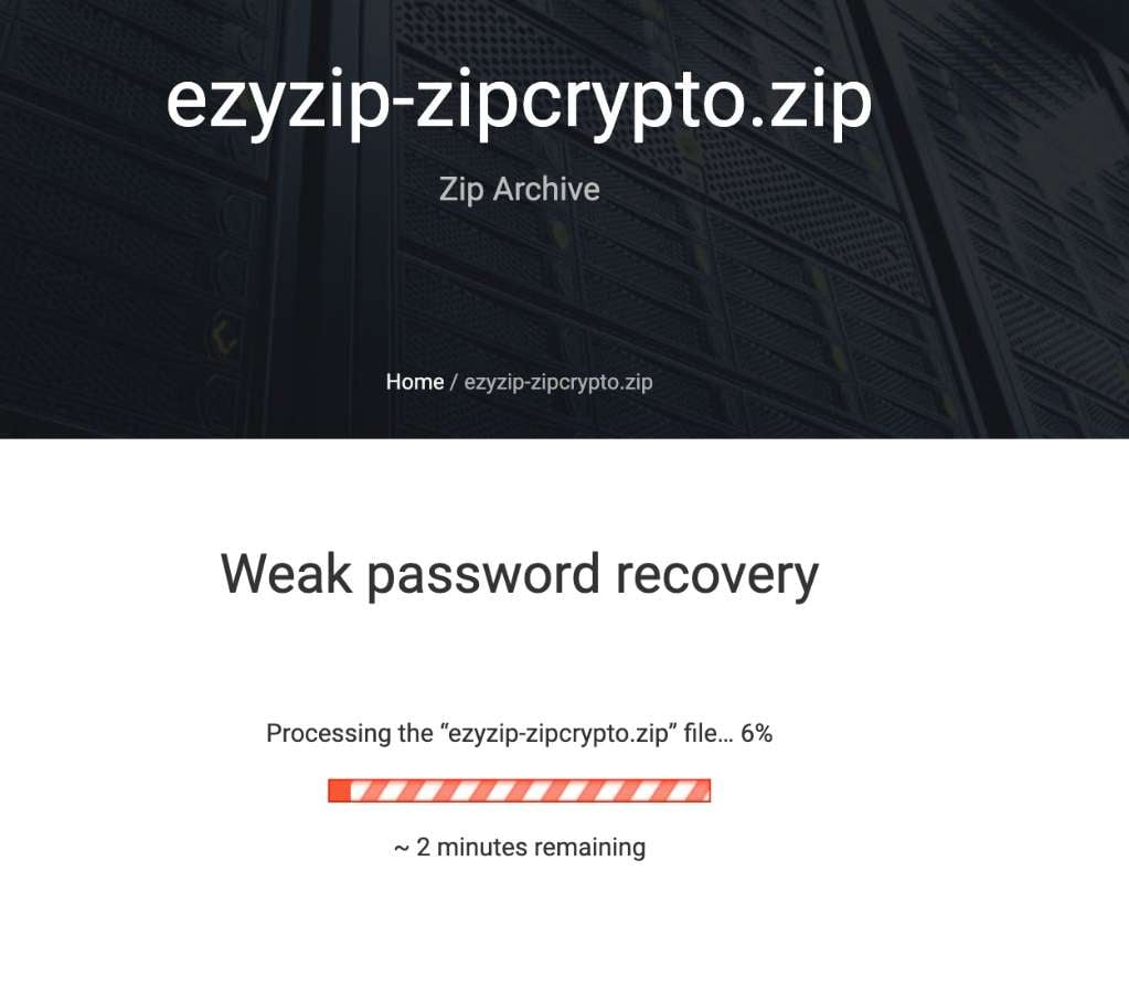 lostmypass zip password recovery