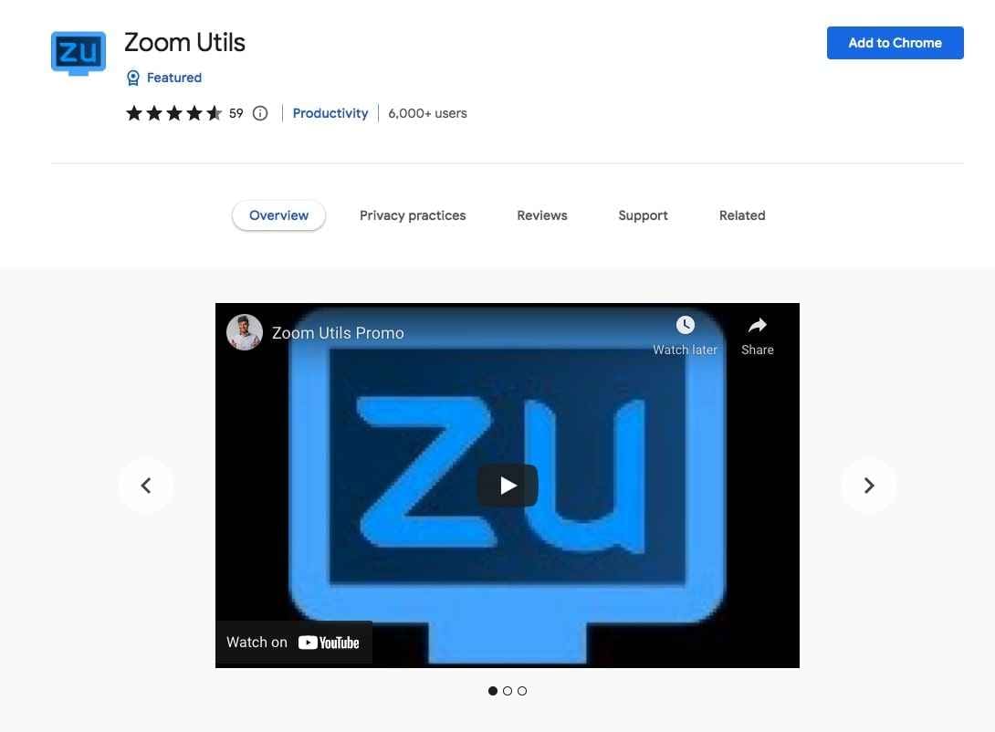 zoom utils estensione chrome downloader video