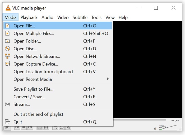 VLC Media Player Ouvrir
