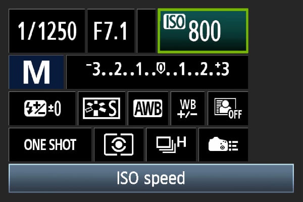 reset your iso speed setting manually