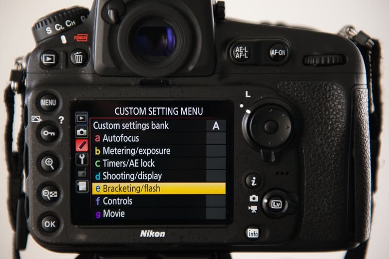 flash setting in camera