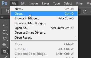 Photoshop Open an Image
