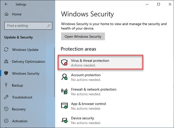 Desactivar la Seguridad de Windows
