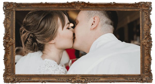 corrupted frame in wedding photos