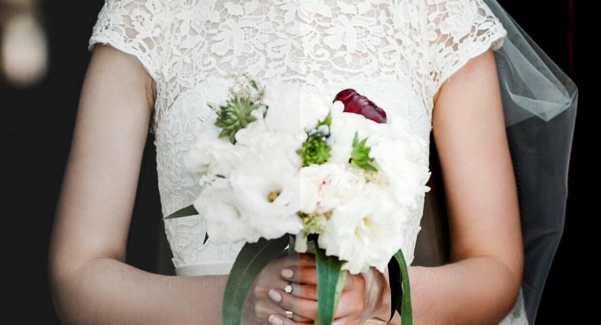 el color puede estar apagado en las fotos de la boda