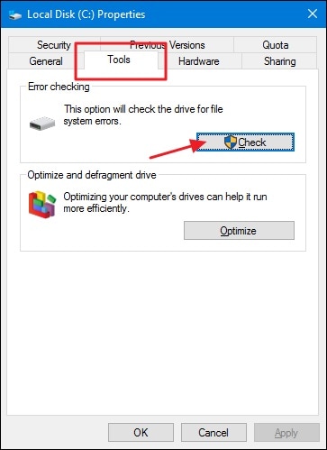 windows check disk utility