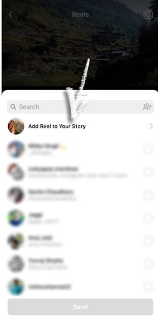 Add Instagram reel to your story