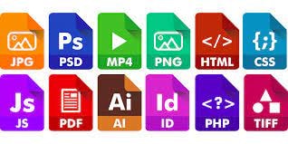 formatos de extensión de archivos