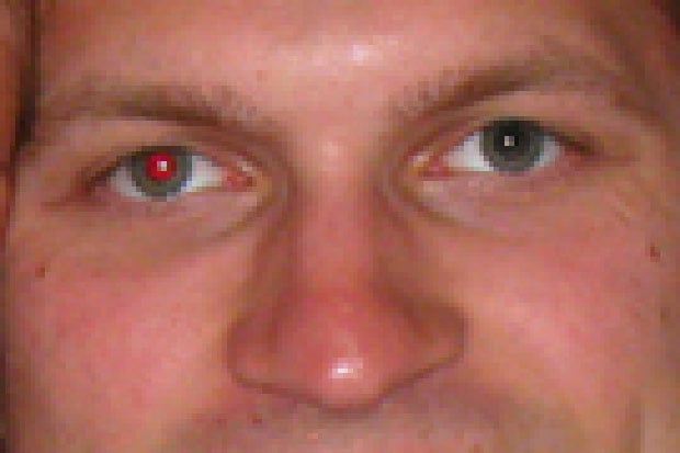 eye changes to black using the red eye tool