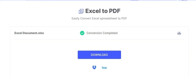 HiPDF Excel para download de PDF