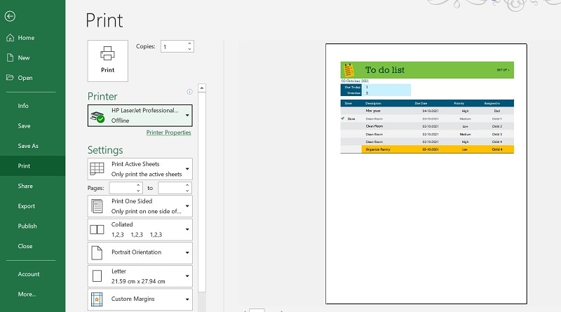 MS Excel Imprimir Documento