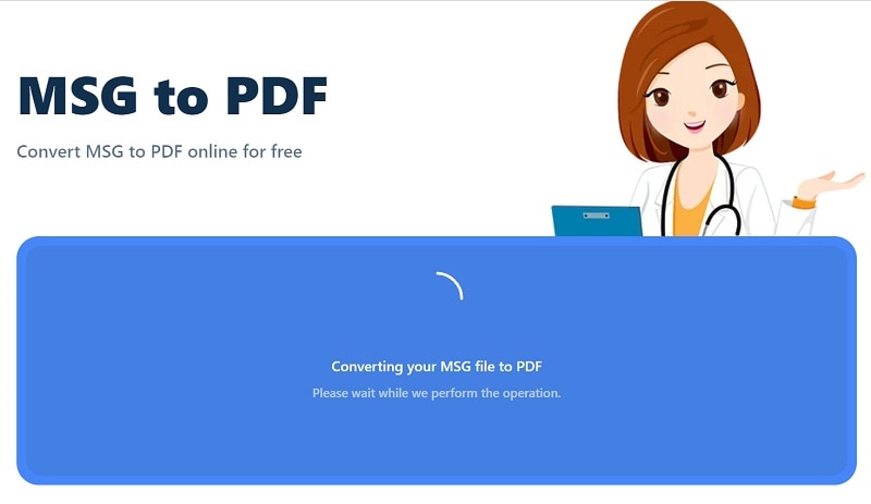 Conversión de MSG a PDF de PDFDoctor