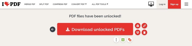 Descargar el PDF Desbloqueado de iLovePDF