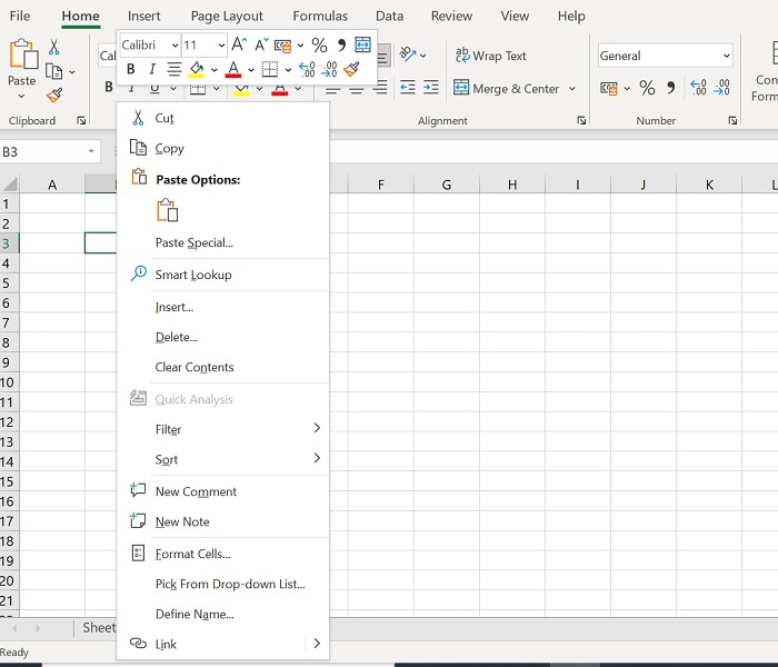 paste content on excel