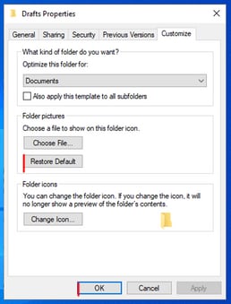 file explorer default settings