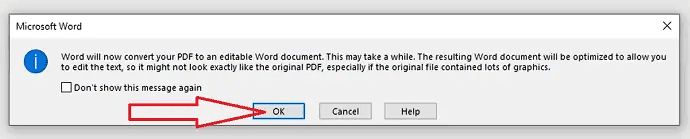 Open PDF with Microsoft Word