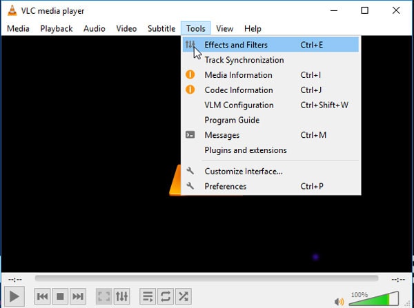 click vlc effects and filters