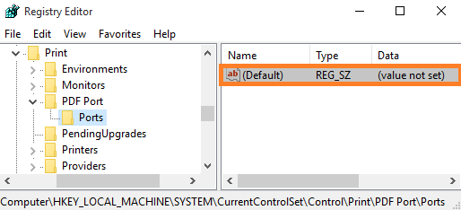 Open de register string