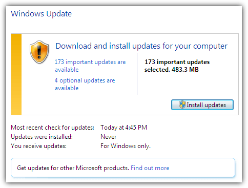 installing windows updates