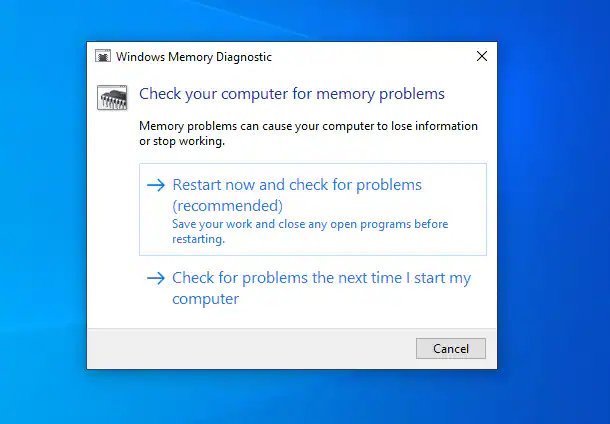 Comprobación de problemas de memoria en la computadora