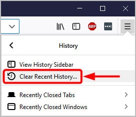 choose to clear recent history