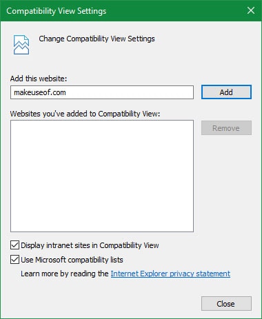 change the compatibility settings