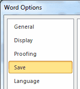 autorecover enable word