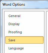 habilitar la recuperación automática en word