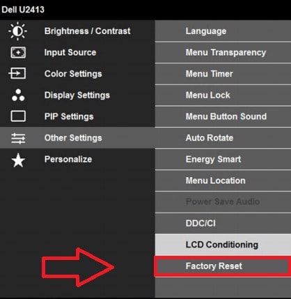 factory reset to fix flashing images