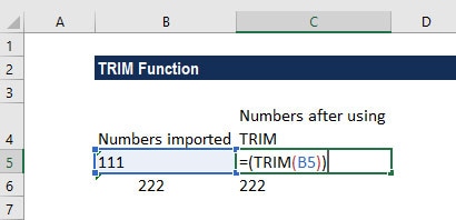use Trim formula