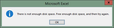 the disk is overloaded error message
