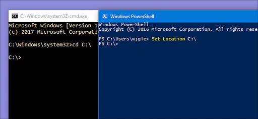 janela em modo powershell