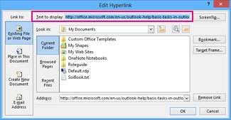 edit hyperlink