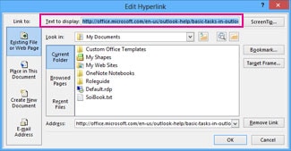 editar hiperlink