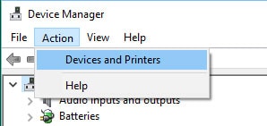select devices and printers