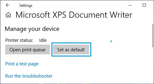 impostare il writer di documenti Microsoft xp come predefinito